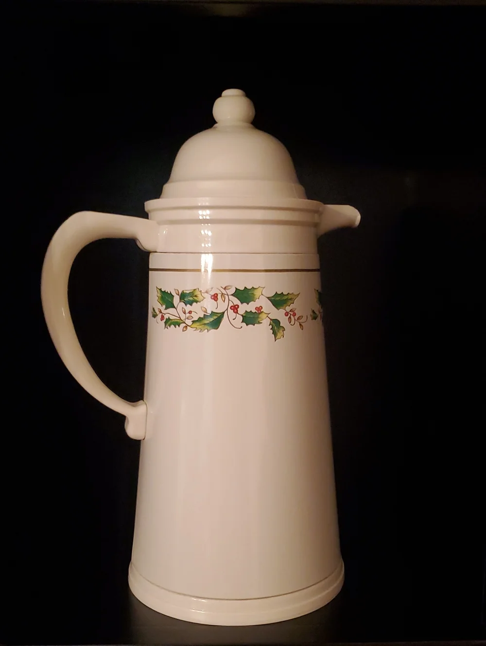 Holiday Holly & Berry Vintage Coffee Carafe